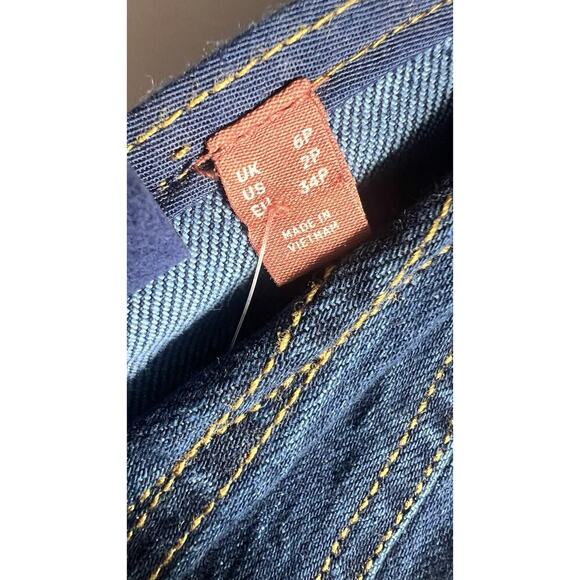 Anthropologie X Pilcro Petite 2 Denim V-Neck Button Up Stretchy MIDI Dress NEW - Picture 10 of 13